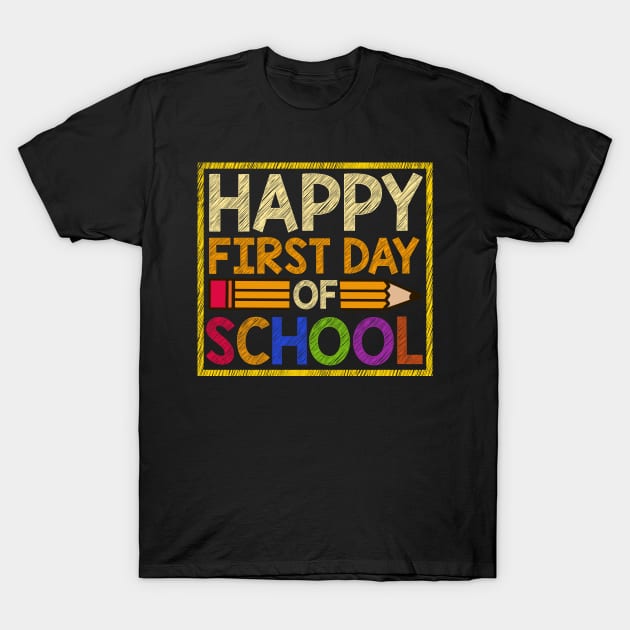 Happy First Day Of School - 1st Grade Gift T-Shirt by biNutz